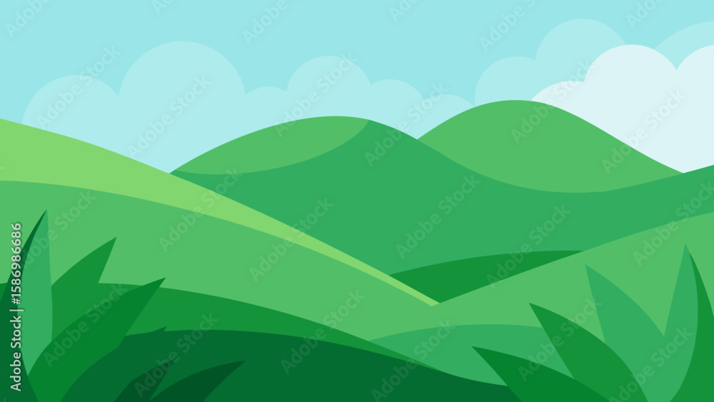 Obraz premium Refreshing Scene of Green Foliage with Emphasis on Lushness a Vibrant View