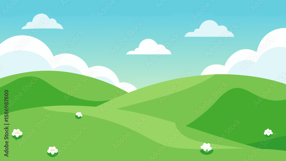 Fototapeta premium Background Scene of an Endless Green Expanse Updated