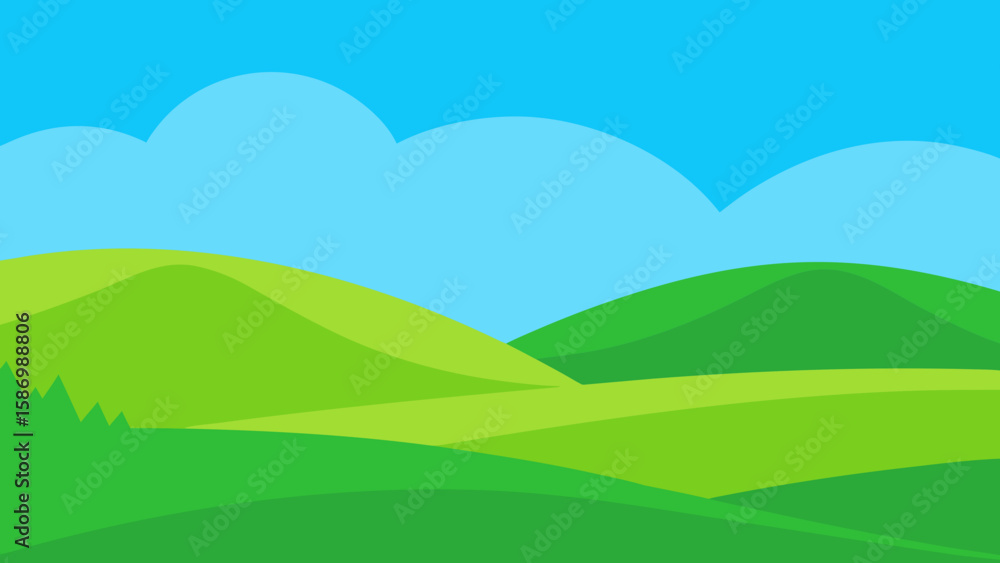 Simple Landscape Background Essential Green Hills Simple Landscape Background Essential Green Hills