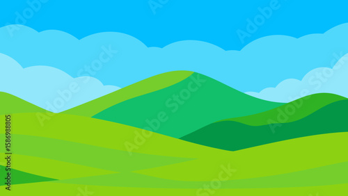 Vibrant Nature Backdrop Contrasting Shades of Green