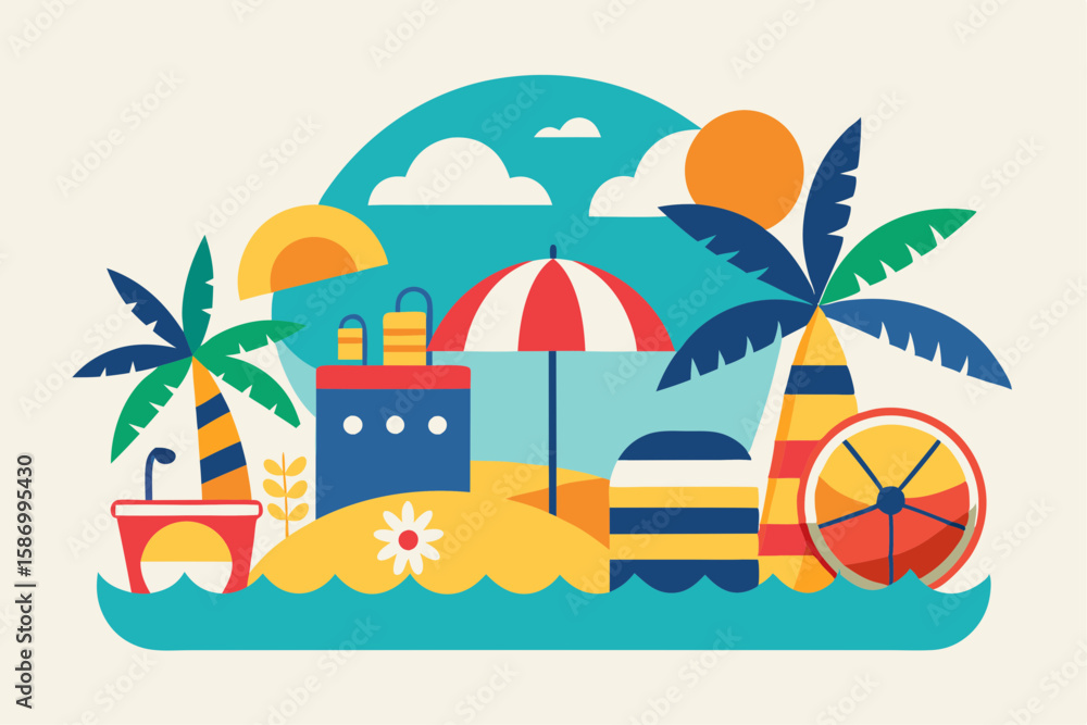 Obraz premium summer holiday background