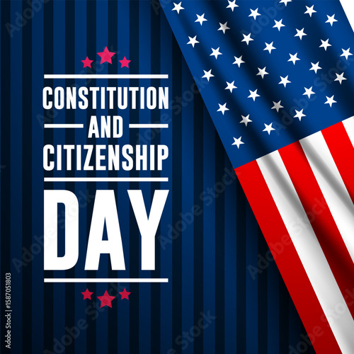 Happy Constitution and citizenship day United States Of America September 17TH background vector illustration