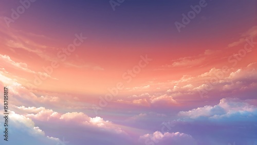 Pastel Sky: Dreamlike pastel sunset colors paint the sky, soft clouds drift across a tranquil scene, a sense of peace and serenity fills the image.