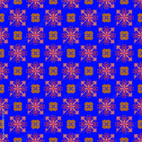 Seamless  pattern with snowflakes