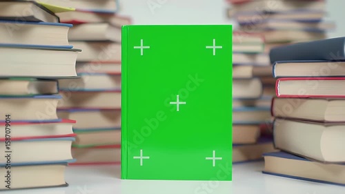 Green screen book education background