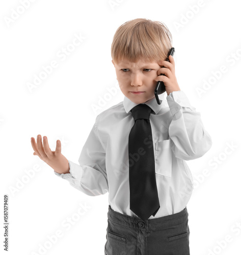 Funny little businessman ta...