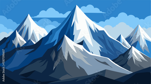 The peaks are crowned with snow their slopes seemingly untouched by time.