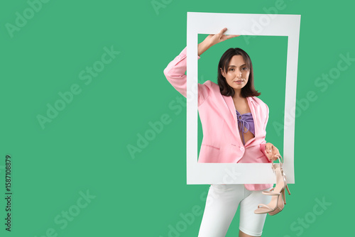 Beautiful young woman with ...