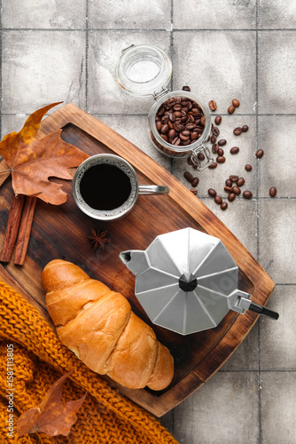 Composition with cup of aro...