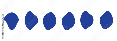 Blob shapes colorful collection vector design elements isolated