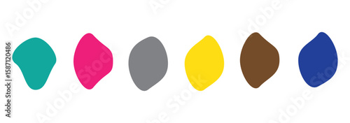Blob shapes colorful collection vector design elements isolated