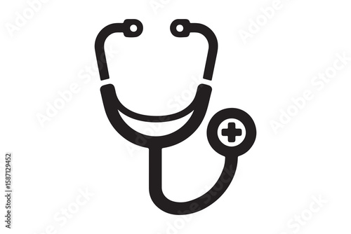 health care stethoscope icon. Medical health care icon design.