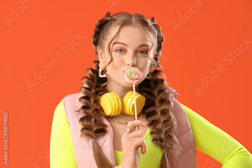 Beautiful young woman with ...