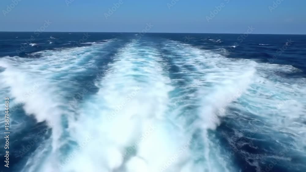 Ocean waves and wake Ocean waves and wake