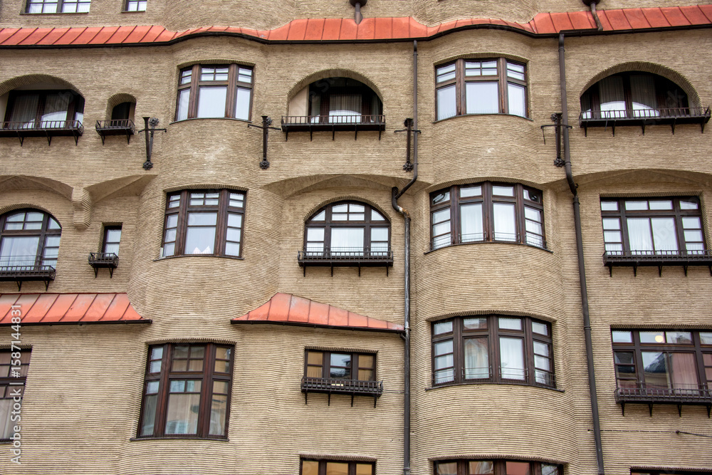 Fototapeta premium Residential Building Facade in Innsbruck - Austria
