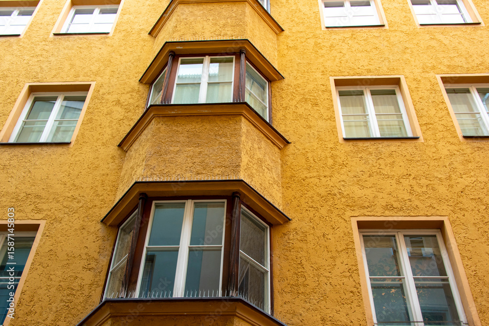 Obraz premium Residential Building Facade in Innsbruck - Austria