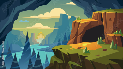 The rocky cliffs of the plateau hide hidden caves and caverns tempting explorers with their mystery and potential treasures.