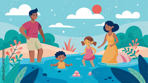The shallow depths of the coral lagoon make it a prime location for families with young children to splash and play in the calm waters.
