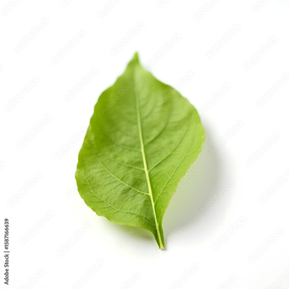Fototapeta premium green leaf on white background