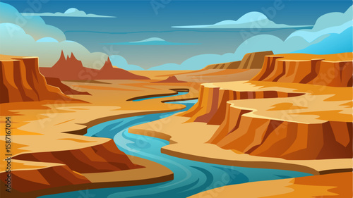 The plateau is dotted with dry riverbeds evidence of the occasional flash floods that carve through the desert landscape.