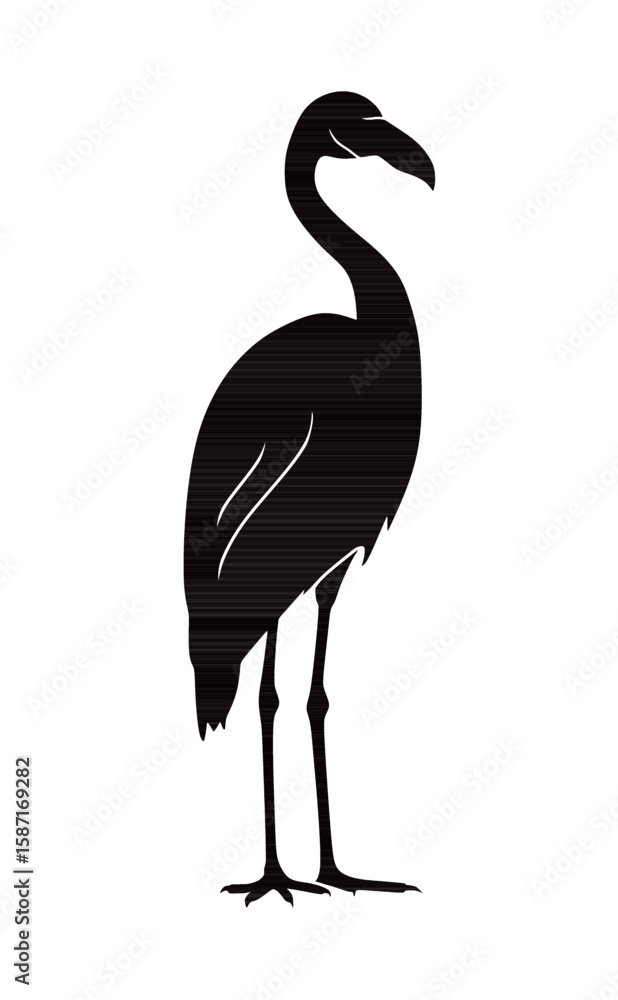 Obraz premium flamingo silhouette. Vector illustration of a flamingo