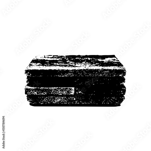 Isolated Sami Filled Rectangle black white on plain background