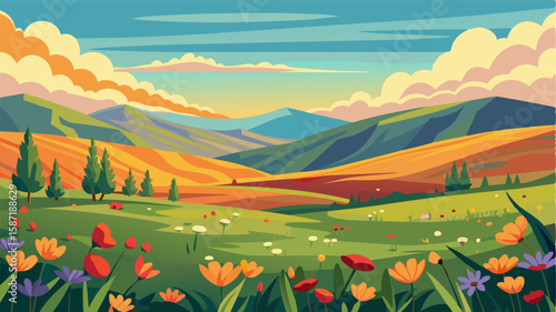 The vastness of the prairie is made even more stunning by the countless wildflowers that cover its fields and hills.