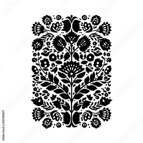 Isolated Hausa Filled Rectangle black white on plain background
