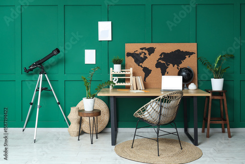 Interior of home office wit...