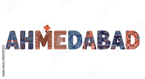 Ahmedabad India Colorful Design.