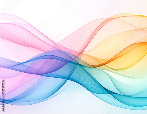 Ethereal Spectrum: Premium Transparent Waves in Vibrant Multi-Color Bliss