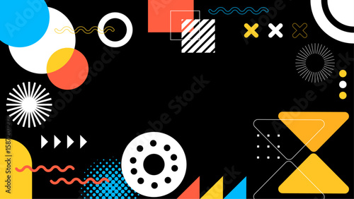 Vibrantly hued abstract geometric artwork suitable for backgrounds, prints, logos, web design, and digital projects needing eye catching visuals.