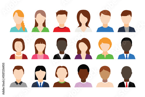Diverse Faces: A collection of diverse avatars, a symbol of inclusivity and representation, showcasing the variety and individuality of the human experience.