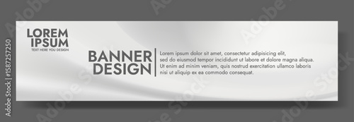 Modern minimalist banner design with a polished marble background