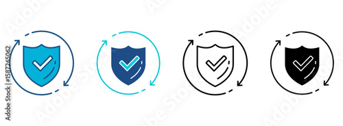 Regulatory Compliance Icon Set With Multiple Styles. Vector Illustration