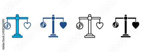 Ethics Icon Set With Multiple Styles. Vector Illustration