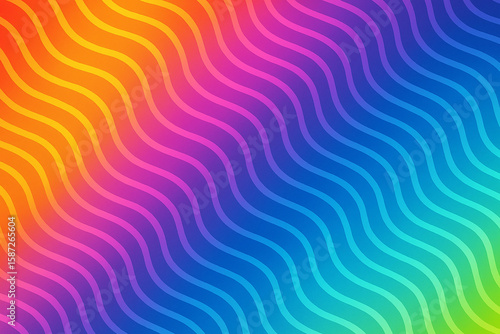 Colorful Wavy Line Pattern – Vibrant Gradient Abstract Background.