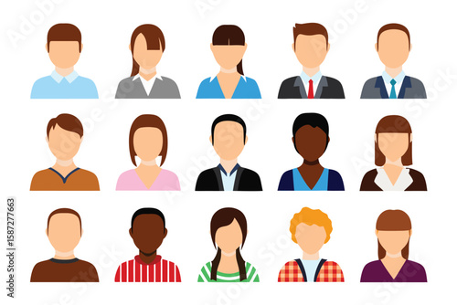 Diverse Avatars Representing Uniqueness: A collection of avatars, each representing a unique individual from a broad range of backgrounds. Illustrative visual that fosters inclusivity and unity.