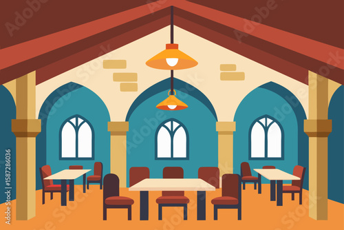 classical architecture restaurant interior