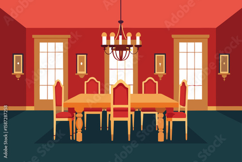 refined dining space in classic european home