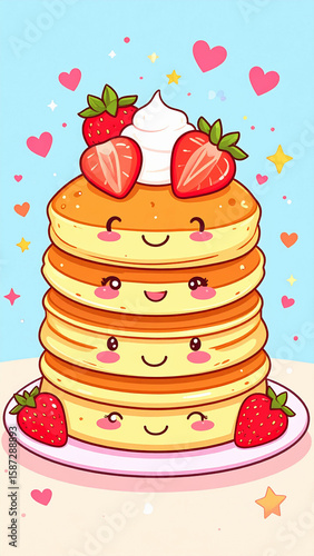 pancakes with strawberry