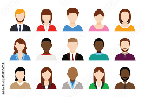 Diversity of Avatars: A collection of diverse avatars, each representing a unique individual, showcases a range of appearances and ethnicities.