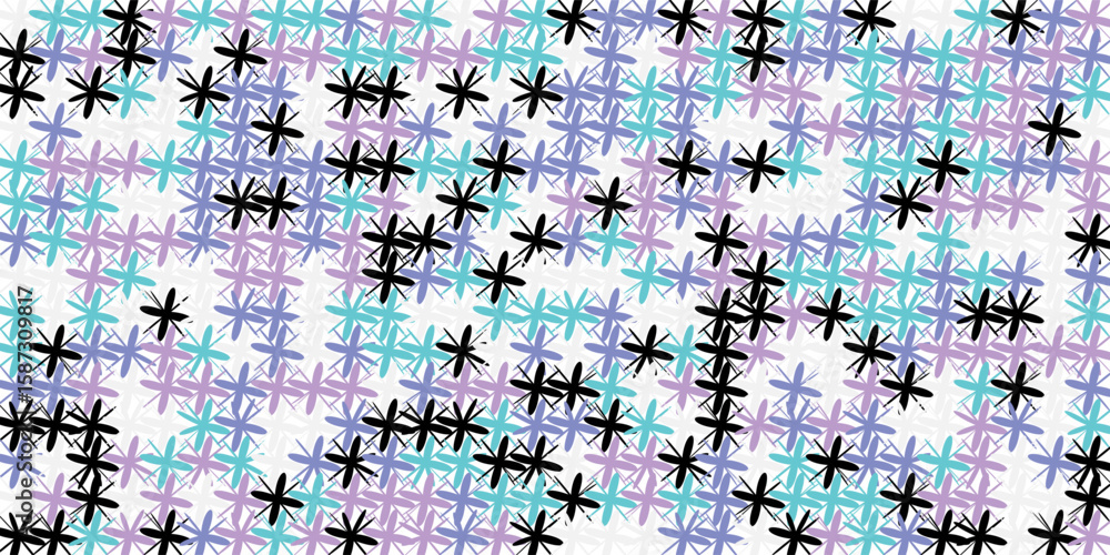 Fototapeta premium Playful Pastel Abstract Flower Pattern