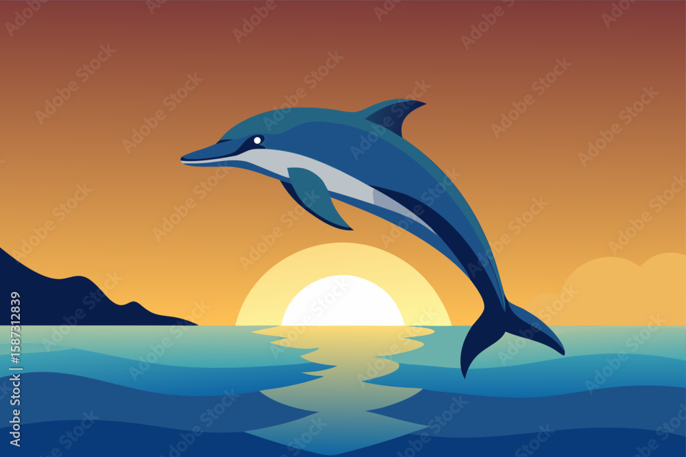 Fototapeta premium dolphin jumping out of water