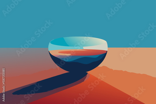 illustration of a glass of water