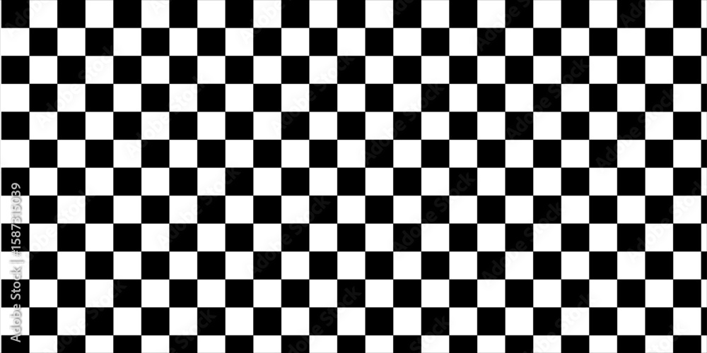Fototapeta premium Classic Black White Checkerboard Pattern