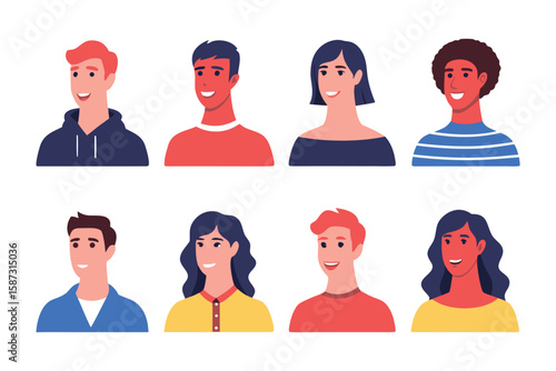Diverse Portraits: A curated collection of stylized headshot, highlighting various characters with dynamic emotion, perfect for concept work, illustration, and more.