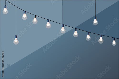 light bulb hanging on a wall