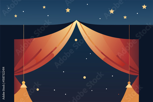 vector illustration of a circus tent