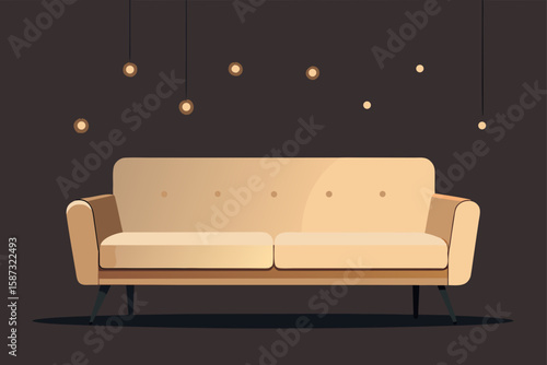 modern living room with sofa